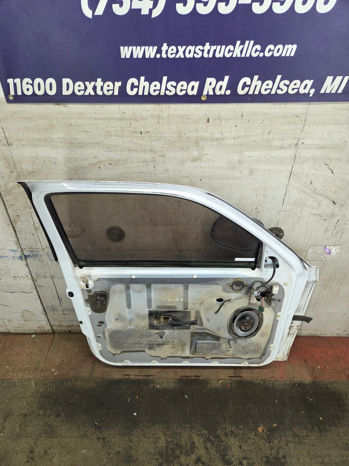 1994-2002 Dodge Ram 2nd Gen LH Driver Side Front Regular Cab / 2 door Extended Cab Door 1500 2500 3500 ROUND CORNER - White