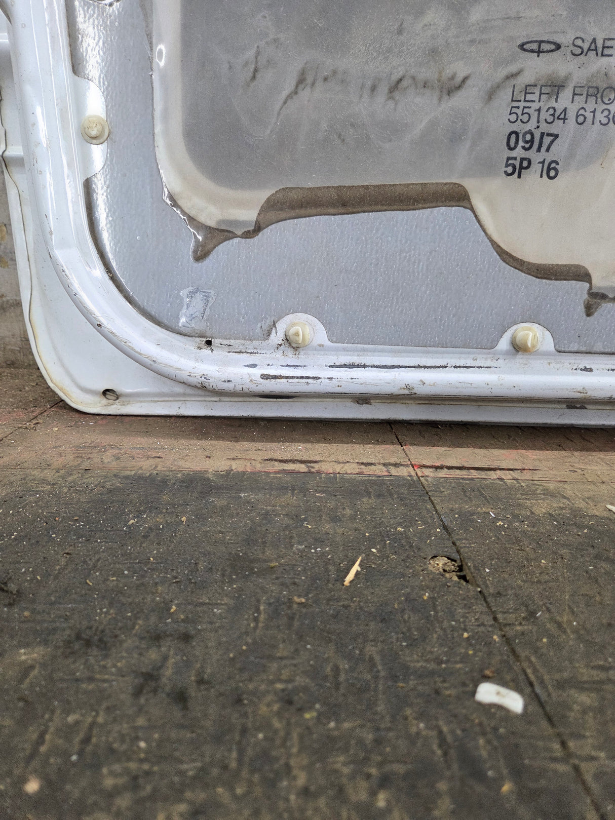 1994-2002 Dodge Ram 2nd Gen LH Driver Side Front Regular Cab / 2 door Extended Cab Door 1500 2500 3500 ROUND CORNER - White