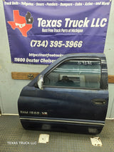 1994-2002 Dodge Ram 2nd Gen LH Driver Side Front Door Regular Cab / 2 Door Ext Cab 1500 2500 3500 ROUND CORNER