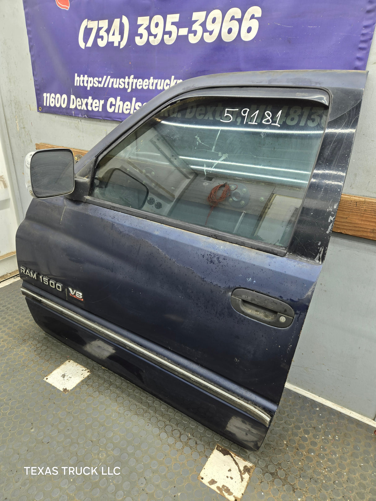 1994-2002 Dodge Ram 2nd Gen LH Driver Side Front Door Regular Cab / 2 Door Ext Cab 1500 2500 3500 ROUND CORNER