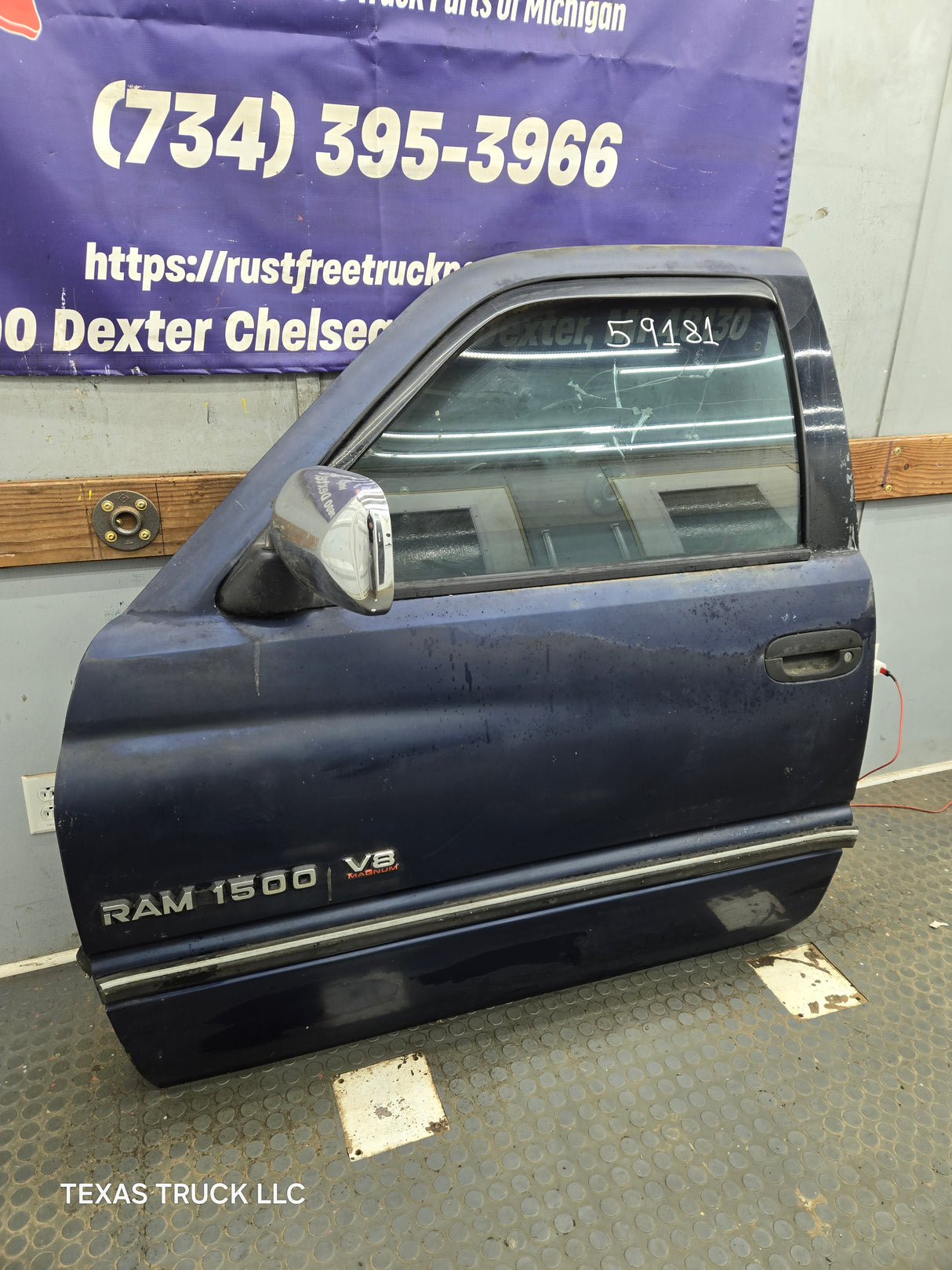 1994-2002 Dodge Ram 2nd Gen LH Driver Side Front Door Regular Cab / 2 Door Ext Cab 1500 2500 3500 ROUND CORNER