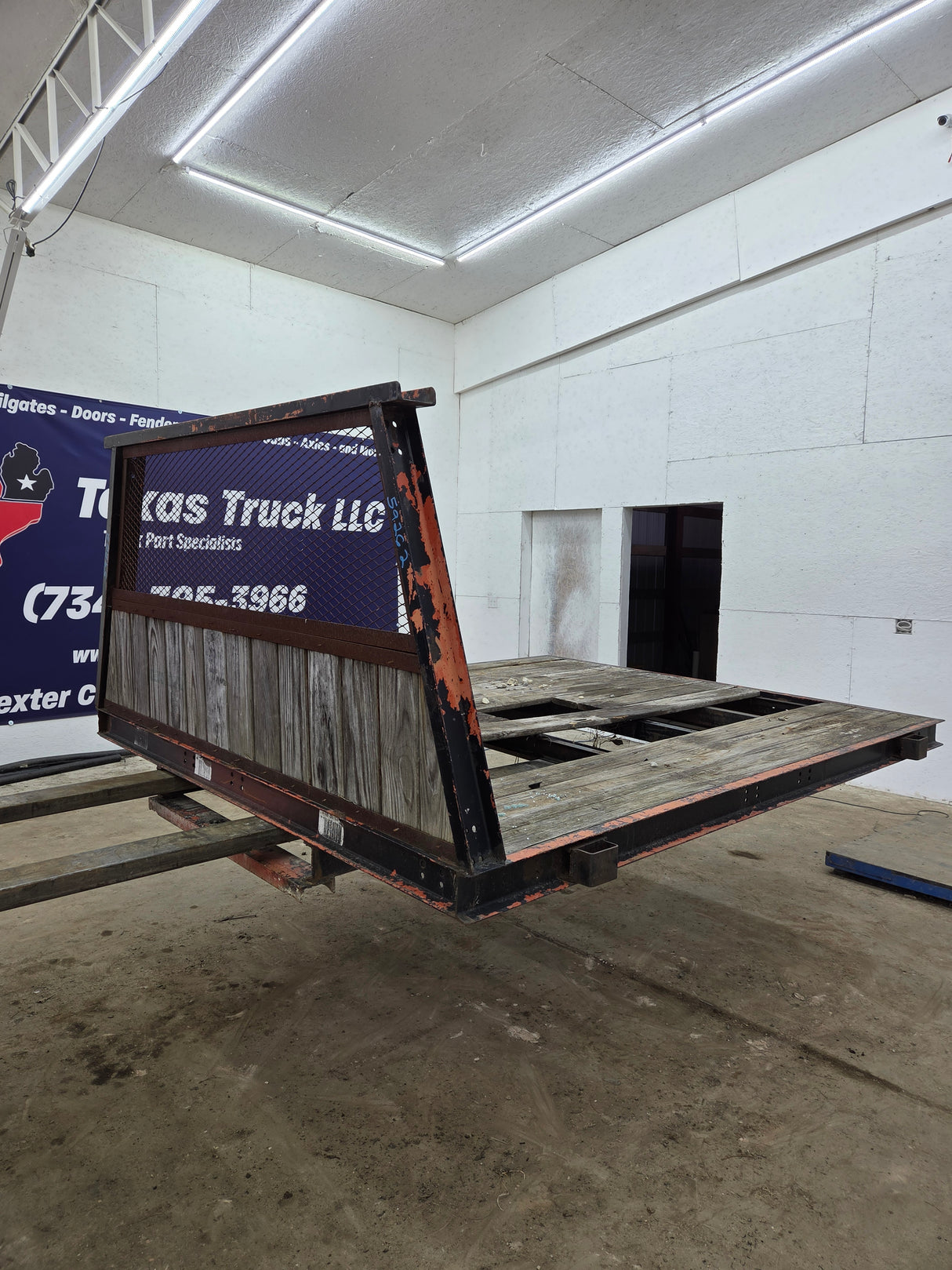 8.5' Steel Pickup Truck Single Rear Wheel Utility Flatbed Universal