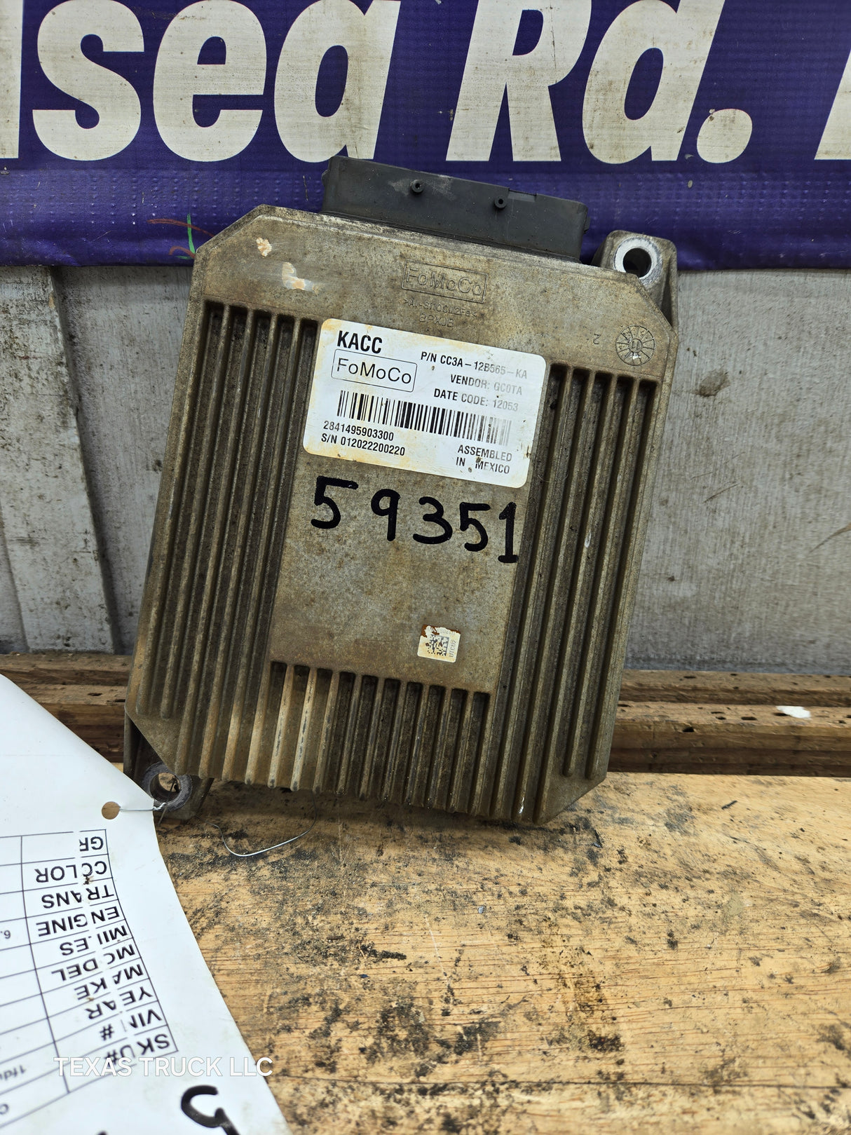 2012 Ford F450 F550 6.7L TCM KACC / CC3A-12B565-KA