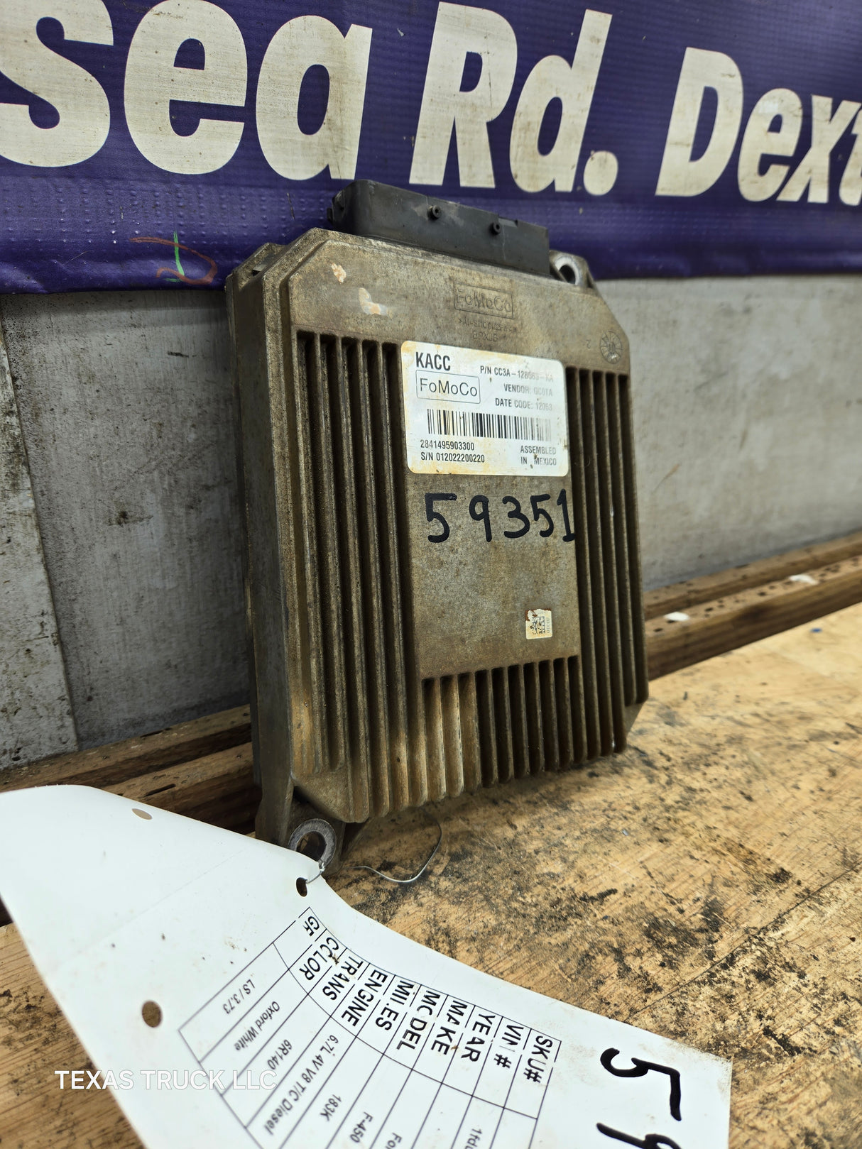 2012 Ford F450 F550 6.7L TCM KACC / CC3A-12B565-KA