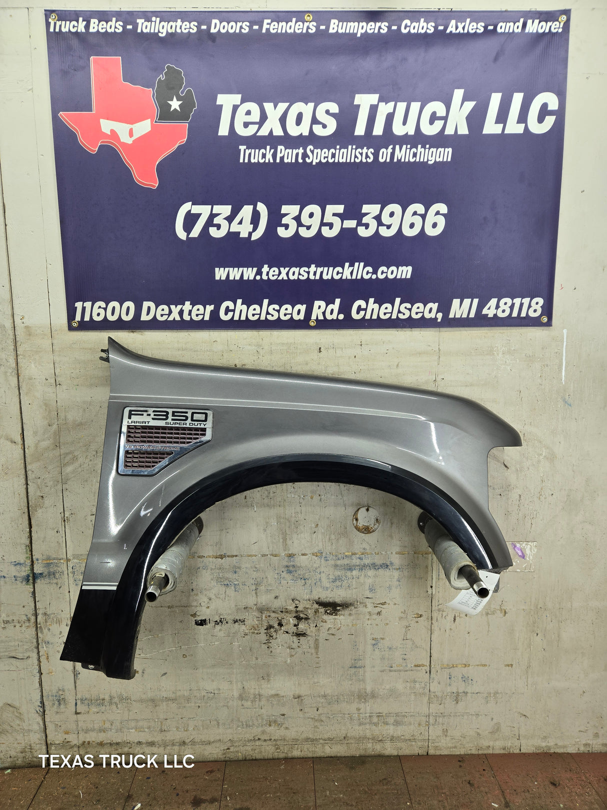2008-2010 Ford Super Duty F250 F350 RH Passenger Side Fender - Dark Shadow Gray