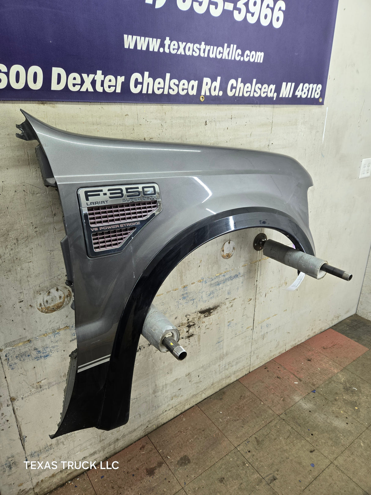 2008-2010 Ford Super Duty F250 F350 RH Passenger Side Fender - Dark Shadow Gray