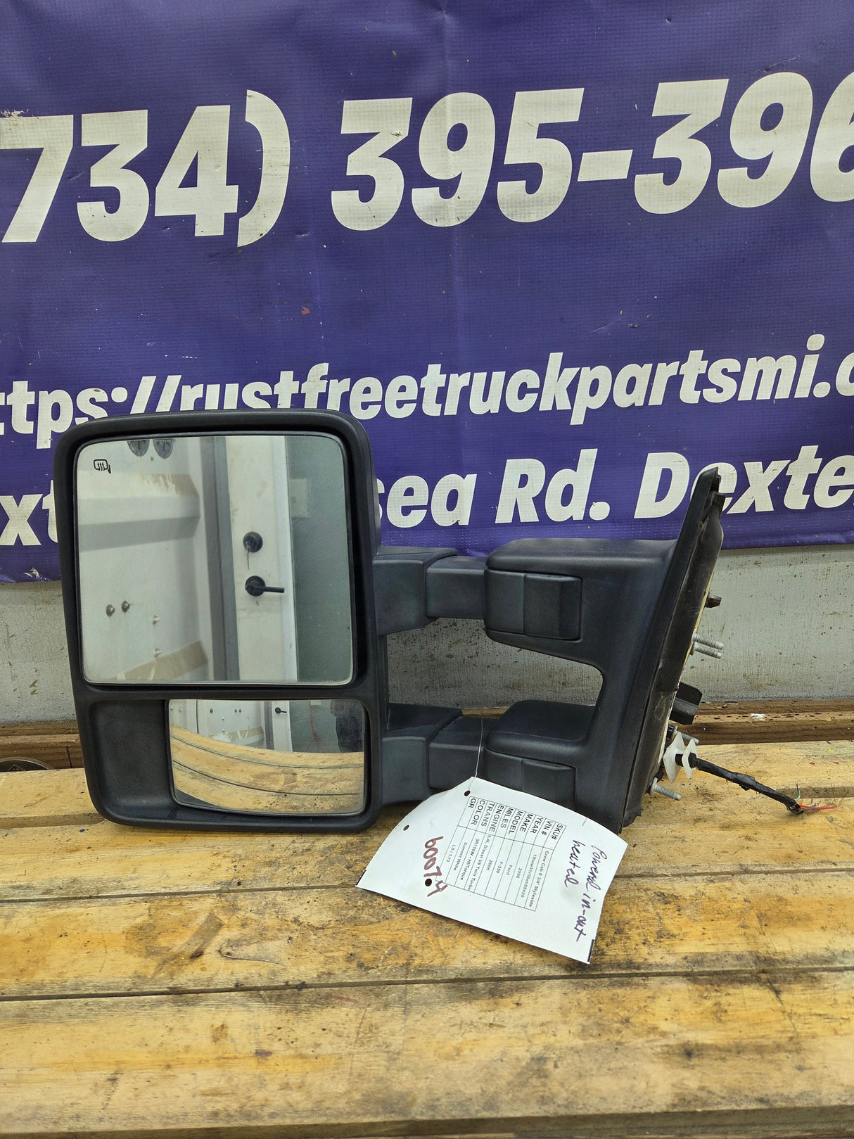 2008-2016 Ford Super Duty F250 F350 F450 F550 LH Driver Side Power Fold & Telescope Heated Towing Mirror OEM