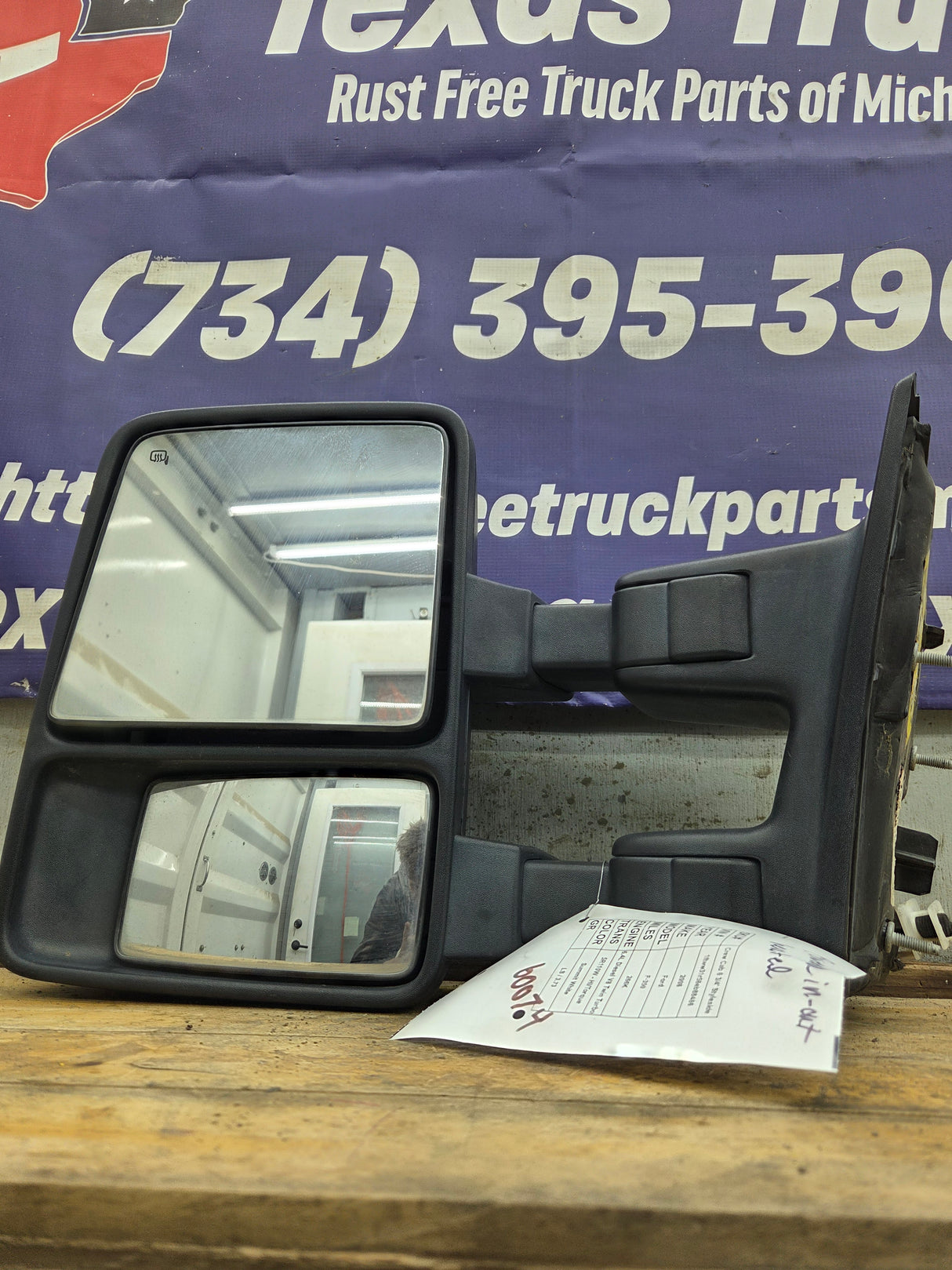 2008-2016 Ford Super Duty F250 F350 F450 F550 LH Driver Side Power Fold & Telescope Heated Towing Mirror OEM