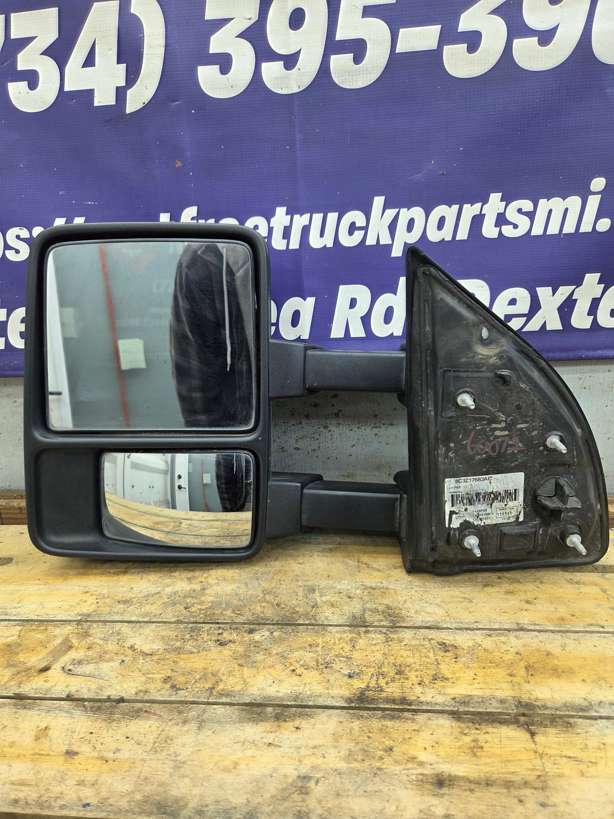 2011-2016 Ford Super Duty F250 F350 F450 F550 RH Passenger Side Power Folding & Telescoping Heated Towing Mirror OEM