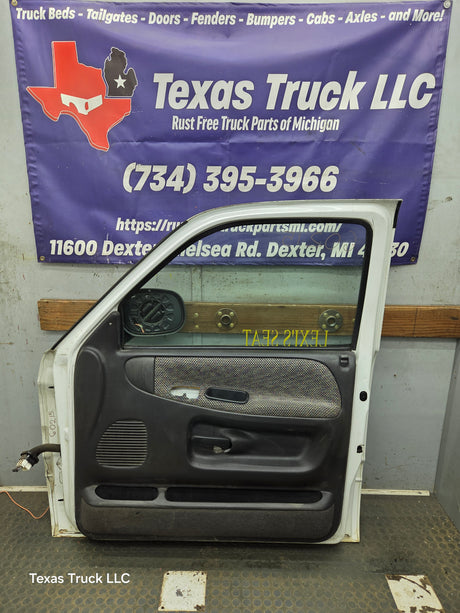 1994-2002 Dodge Ram 2nd Gen RH Passenger Side Front Door Regular Cab / 2 Door Ext Cab 1500 2500 3500 ROUND CORNER - White (Copy)