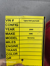 1994-2004 Chevrolet S10 /  GMC Sonoma RH Passenger Side Front Door