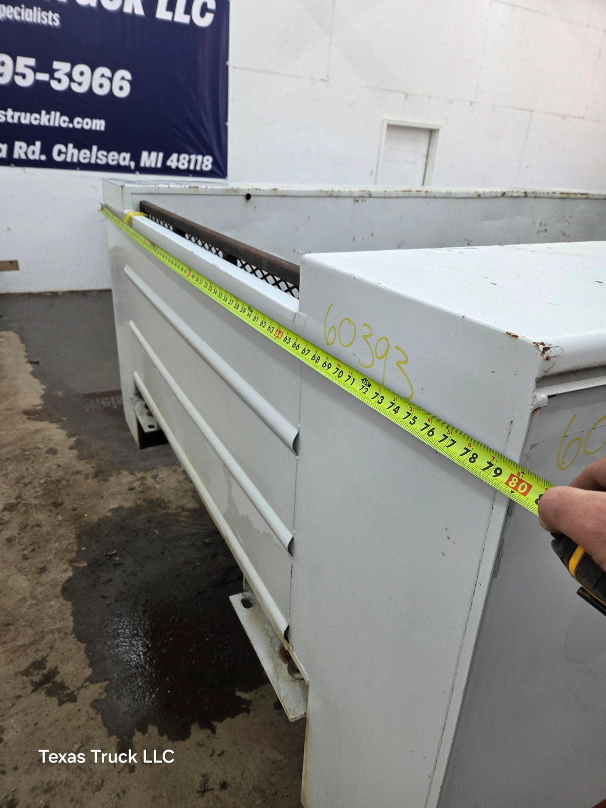 8' Steel Utility Service Body Truck Single Rear Wheel Utility Bed Universal