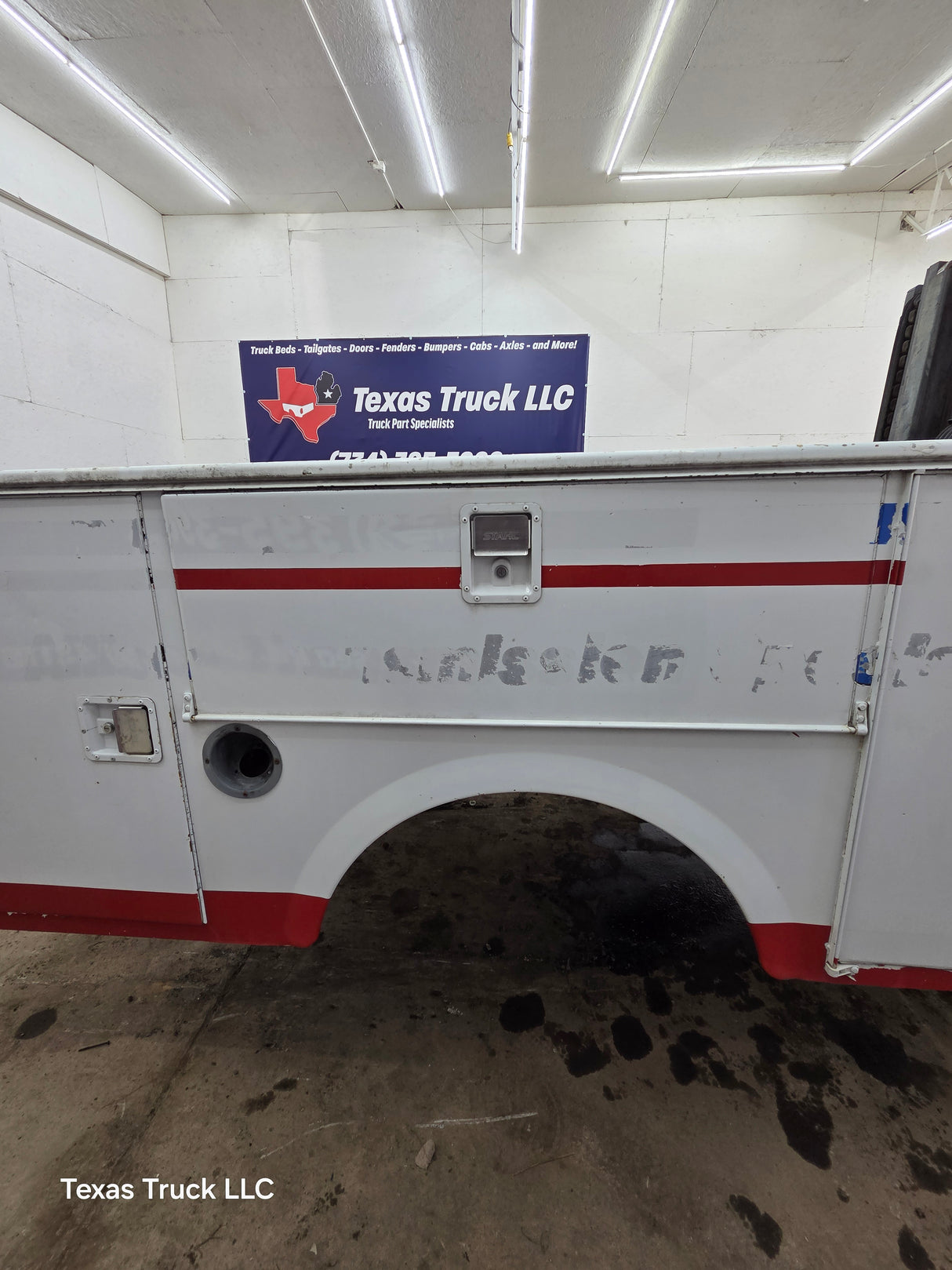 8' Steel Utility Service Body Truck Single Rear Wheel Utility Bed Universal