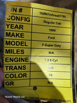 1987-1997 Ford F Series F250 F350 F450 F550 LH Driver Side Front Door