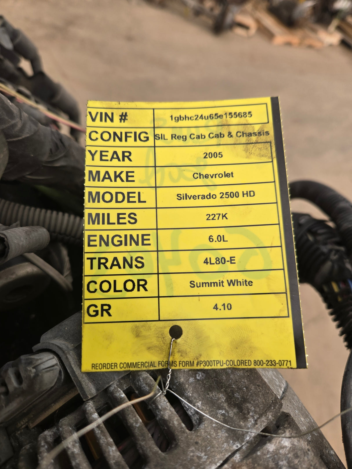 2005 Chevrolet GMC 2500 3500HD 6.0L Engine LS Vortec Gas Engine Runs Good