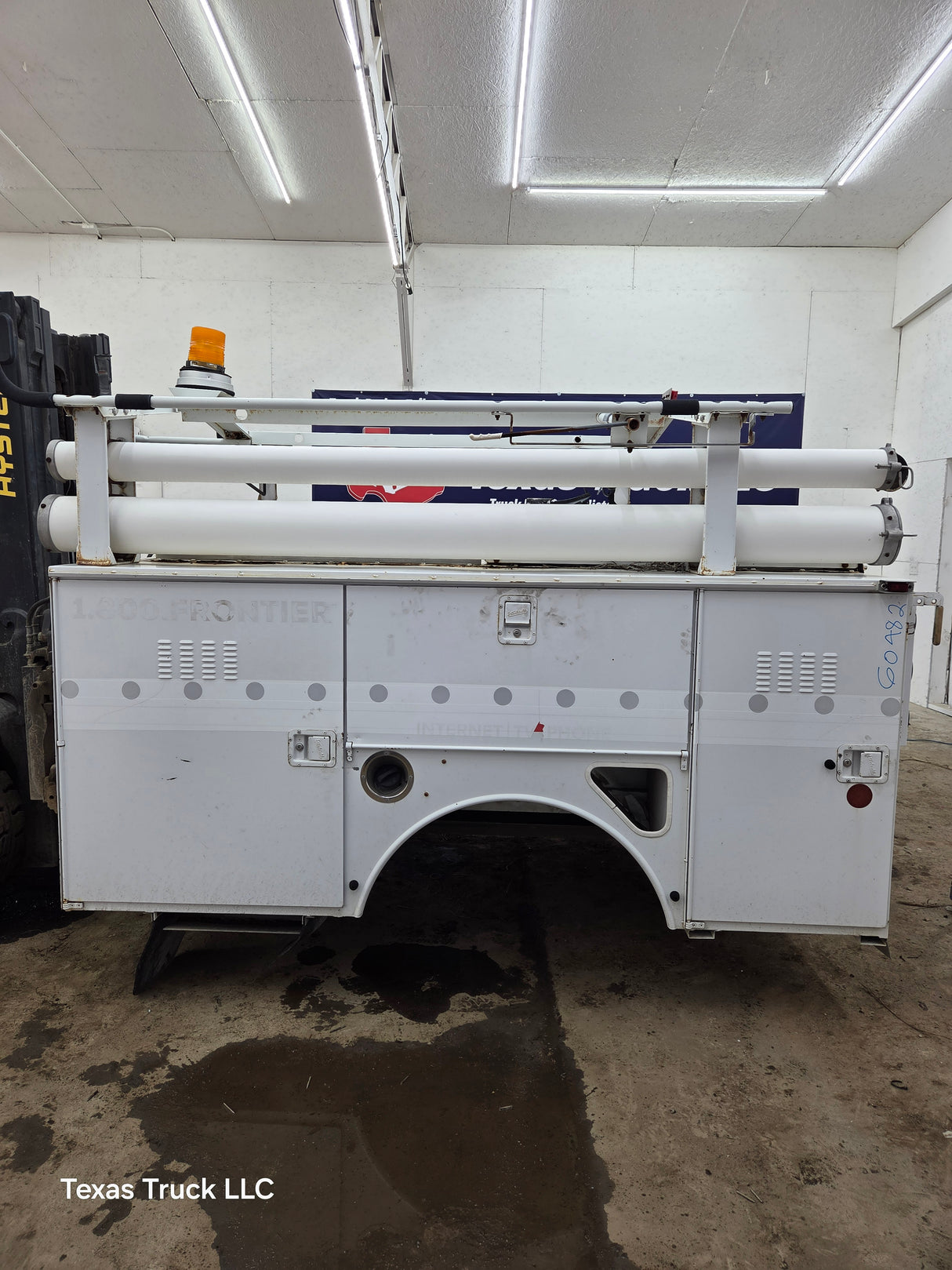 8' Steel Utility Service Body Truck Single Rear Wheel Utility Bed Universal