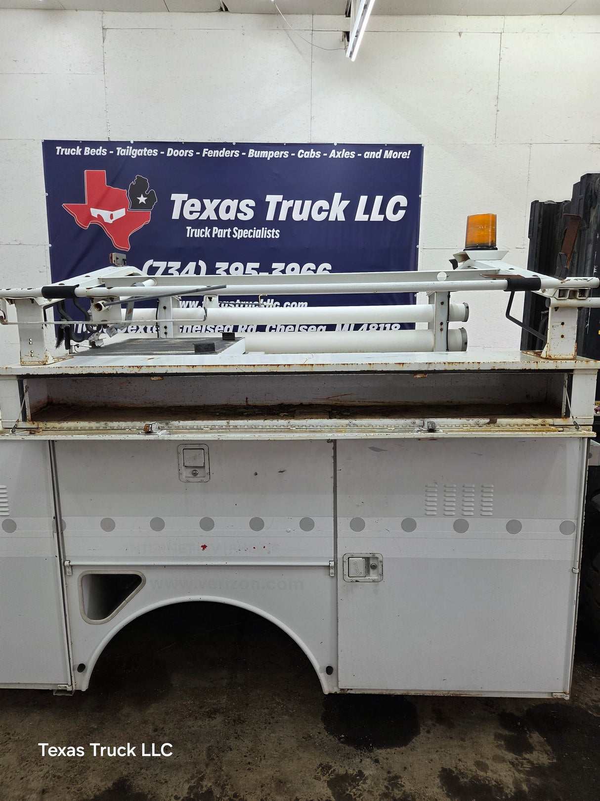 8' Steel Utility Service Body Truck Single Rear Wheel Utility Bed Universal