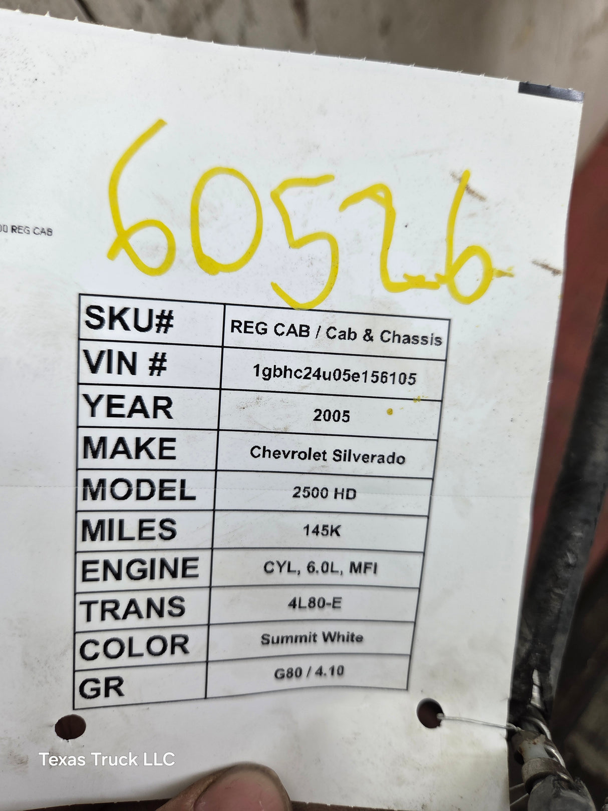 2001-2007 Chevrolet Silverado / GMC Sierra 2500 3500 HD Rear Axle 4.10 10.5"