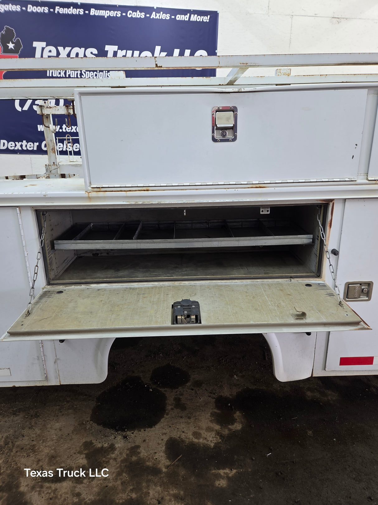 11' Steel Utility Service Body Utility Bed Universal For Dual Rear Wheel Truck