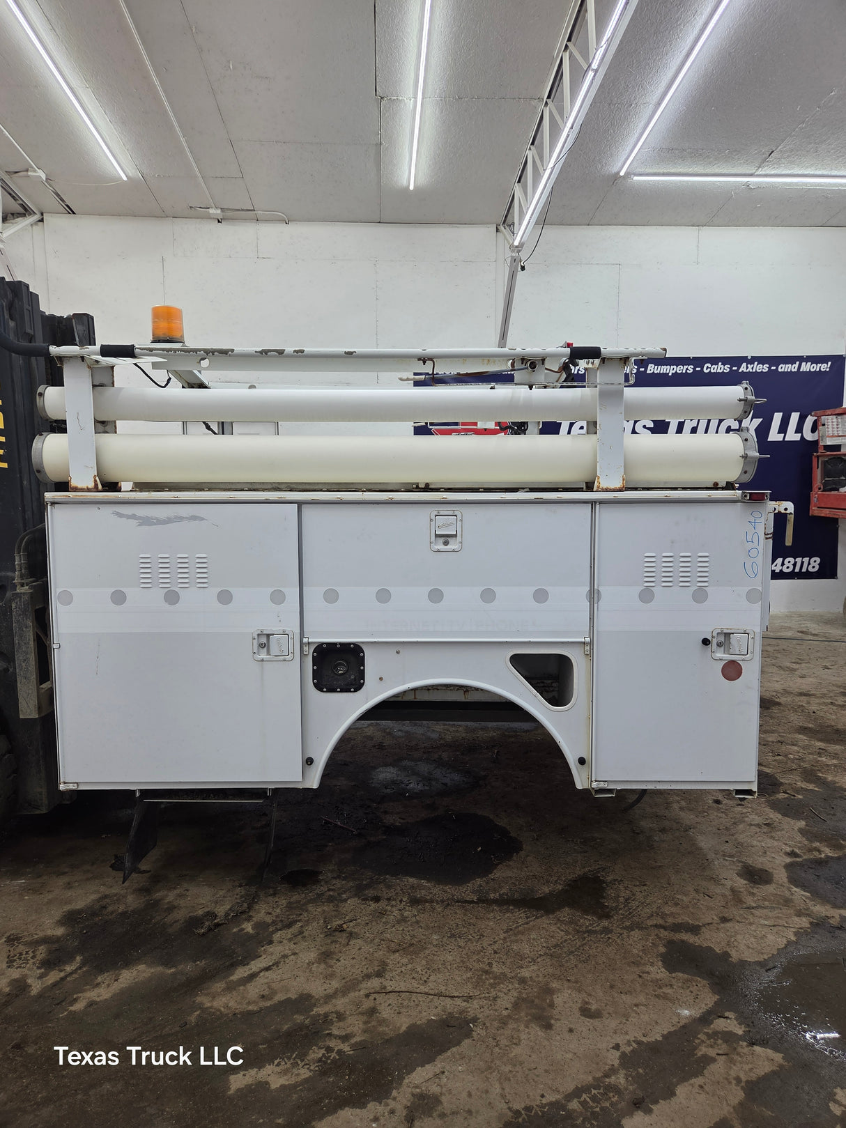 8' Steel Utility Service Body Truck Single Rear Wheel Utility Bed Universal With Generator