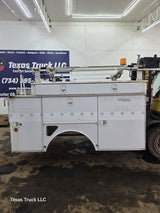 8' Steel Utility Service Body Truck Single Rear Wheel Utility Bed Universal With Generator