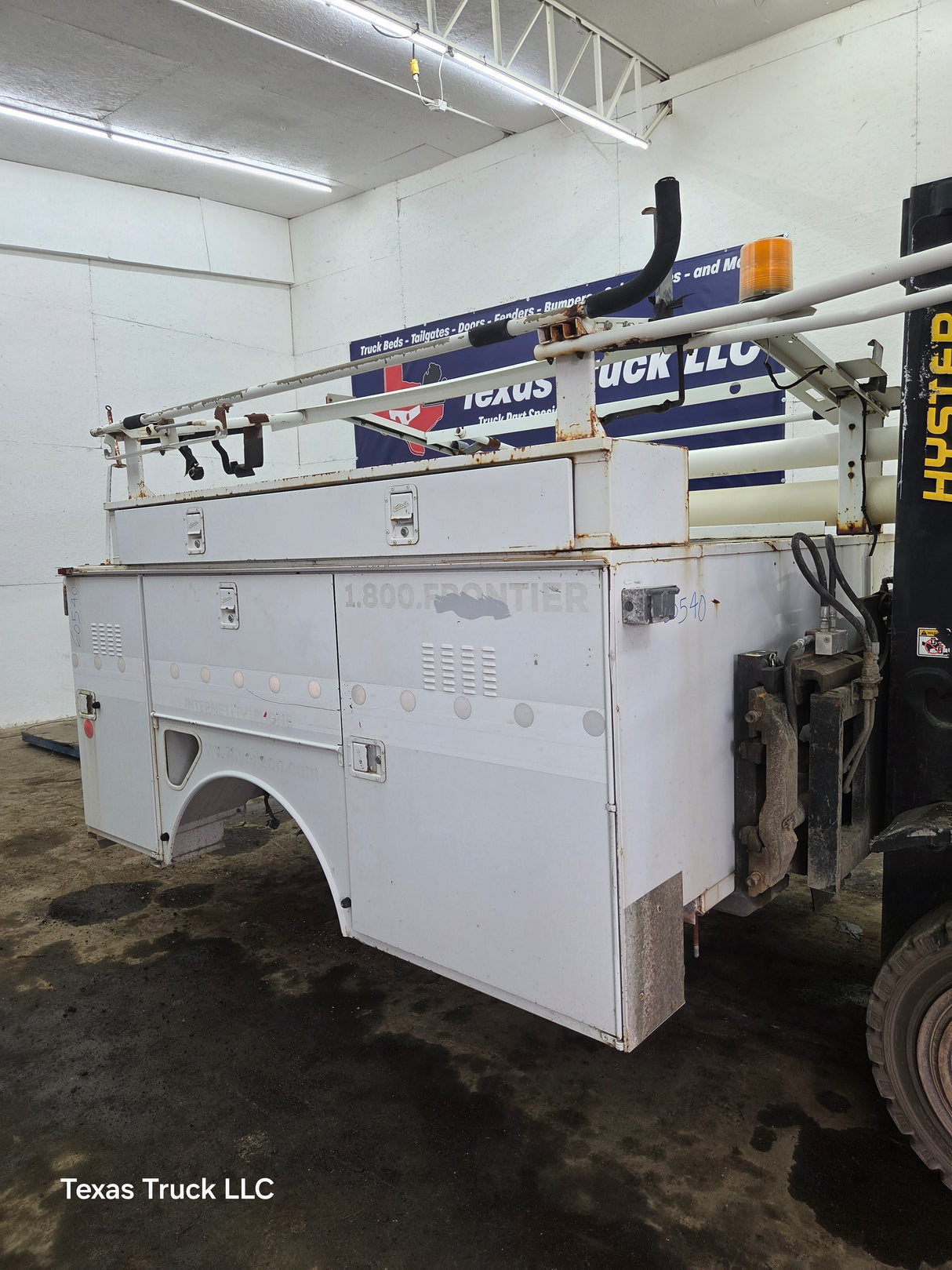 8' Steel Utility Service Body Truck Single Rear Wheel Utility Bed Universal With Generator
