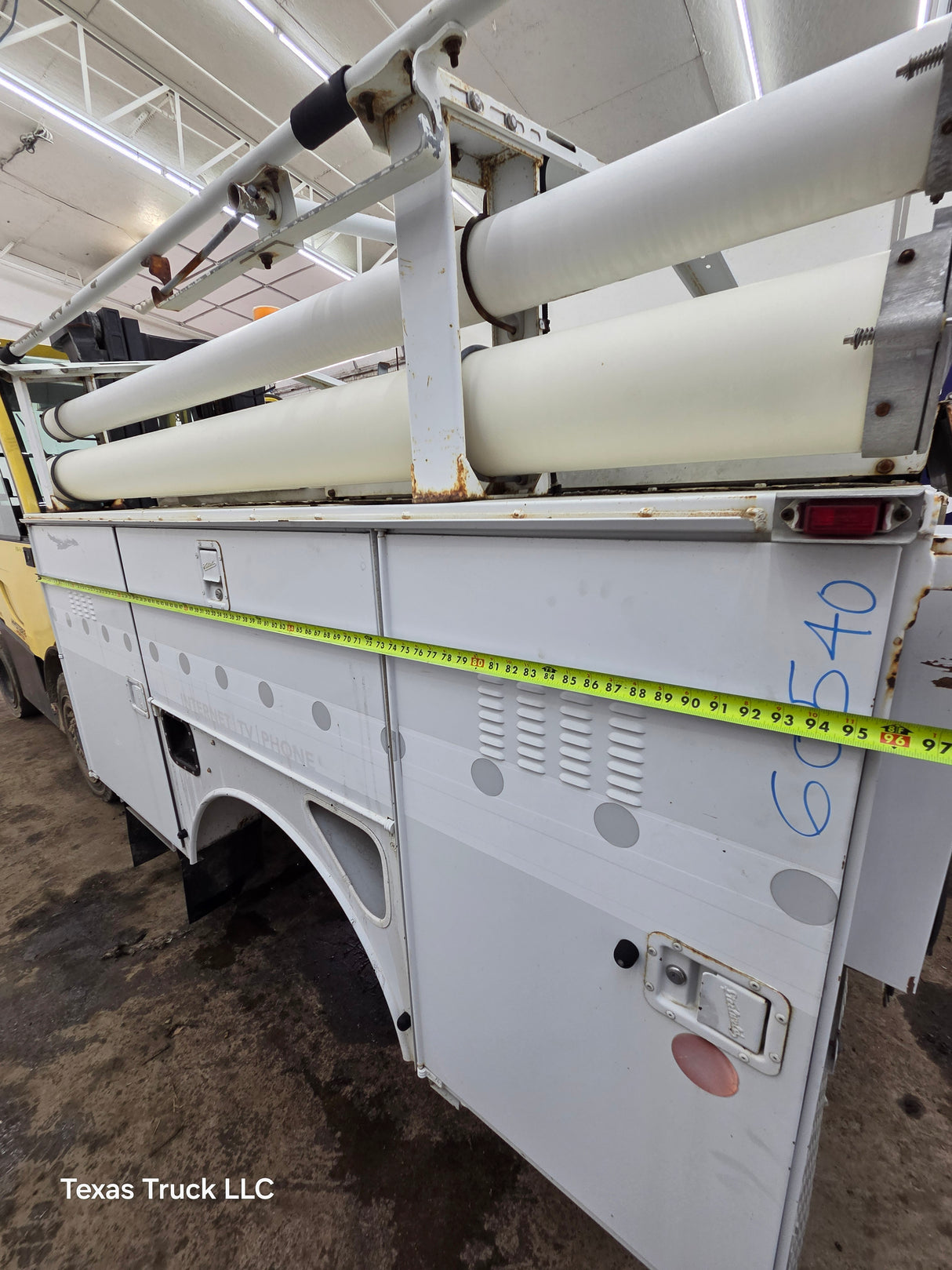 8' Steel Utility Service Body Truck Single Rear Wheel Utility Bed Universal With Generator