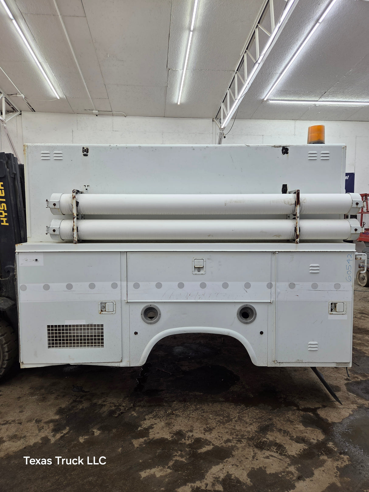 9' Steel High Rise Service Body For Dual Rear Wheel Truck Universal Utility Bed Built in Generator