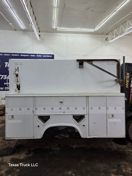 9' Steel High Rise Service Body For Dual Rear Wheel Truck Universal Utility Bed Built in Generator