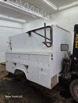 9' Steel High Rise Service Body For Dual Rear Wheel Truck Universal Utility Bed Built in Generator