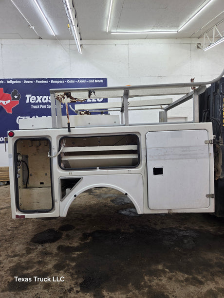8' Fiberglass Utility Service Body With Generator Single Rear Wheel Truck Utility Bed Universal