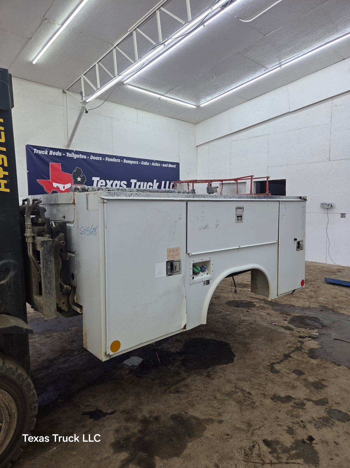 8' Steel Utility Service Body Truck Single Rear Wheel Utility Bed Universal