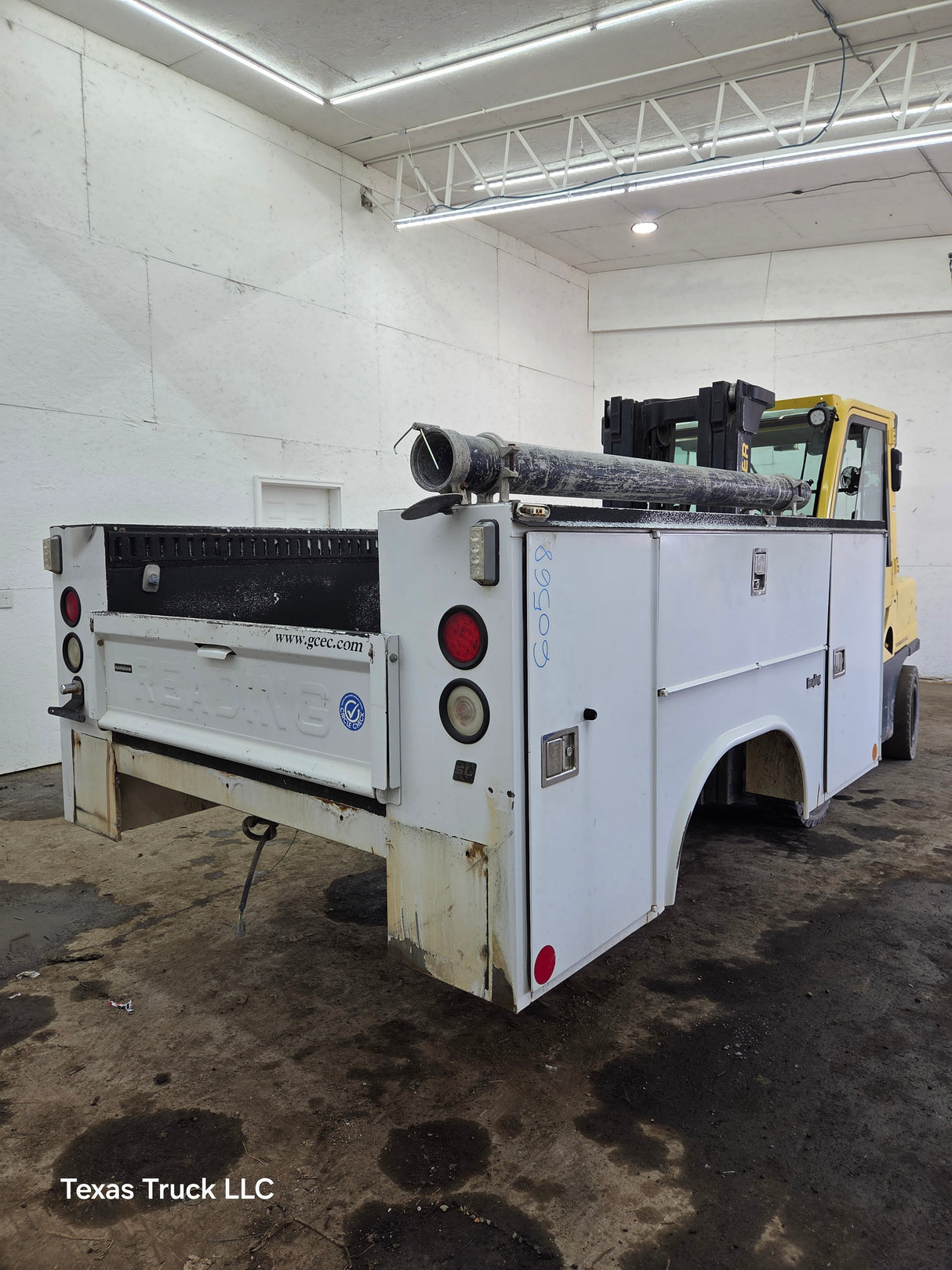 8' Steel Utility Service Body Truck Single Rear Wheel Utility Bed Universal