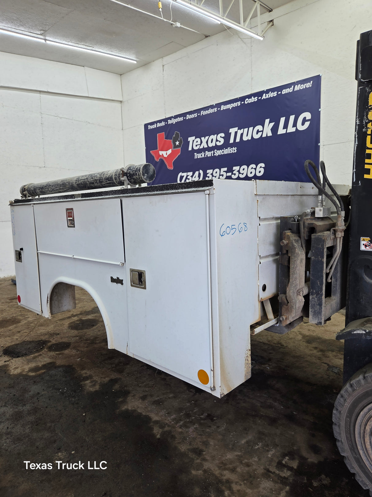 8' Steel Utility Service Body Truck Single Rear Wheel Utility Bed Universal