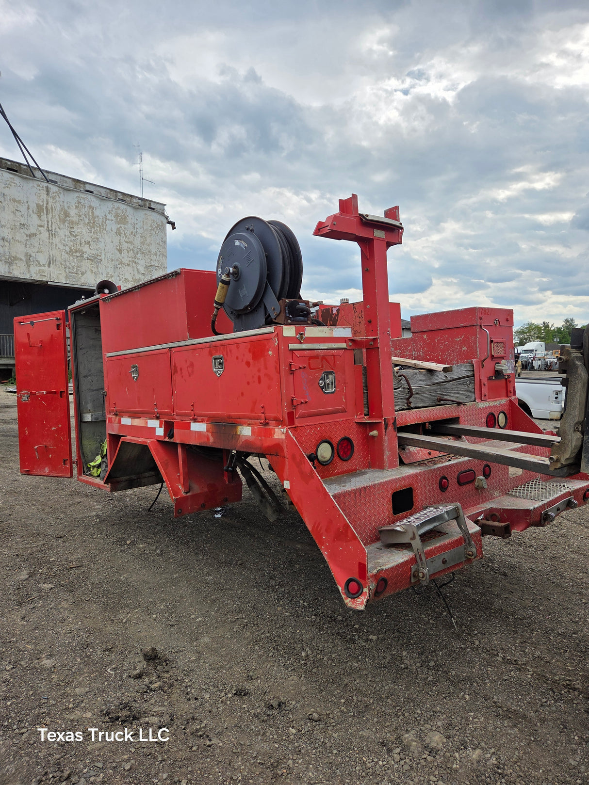 12' Steel Utility Service Body Truck Dual Rear Wheel Utility Hydraulic Bed Universal
