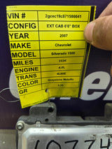 2008 Chevrolet Silverado 1500 4.8L PCM YPLA / 12614085
