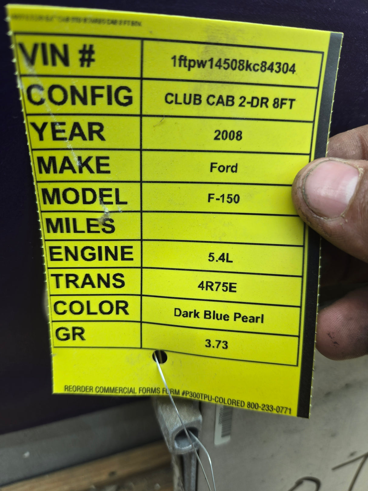2008 Ford F150 5.4L PCM AFV4 / 7L3A-12A650-GAE