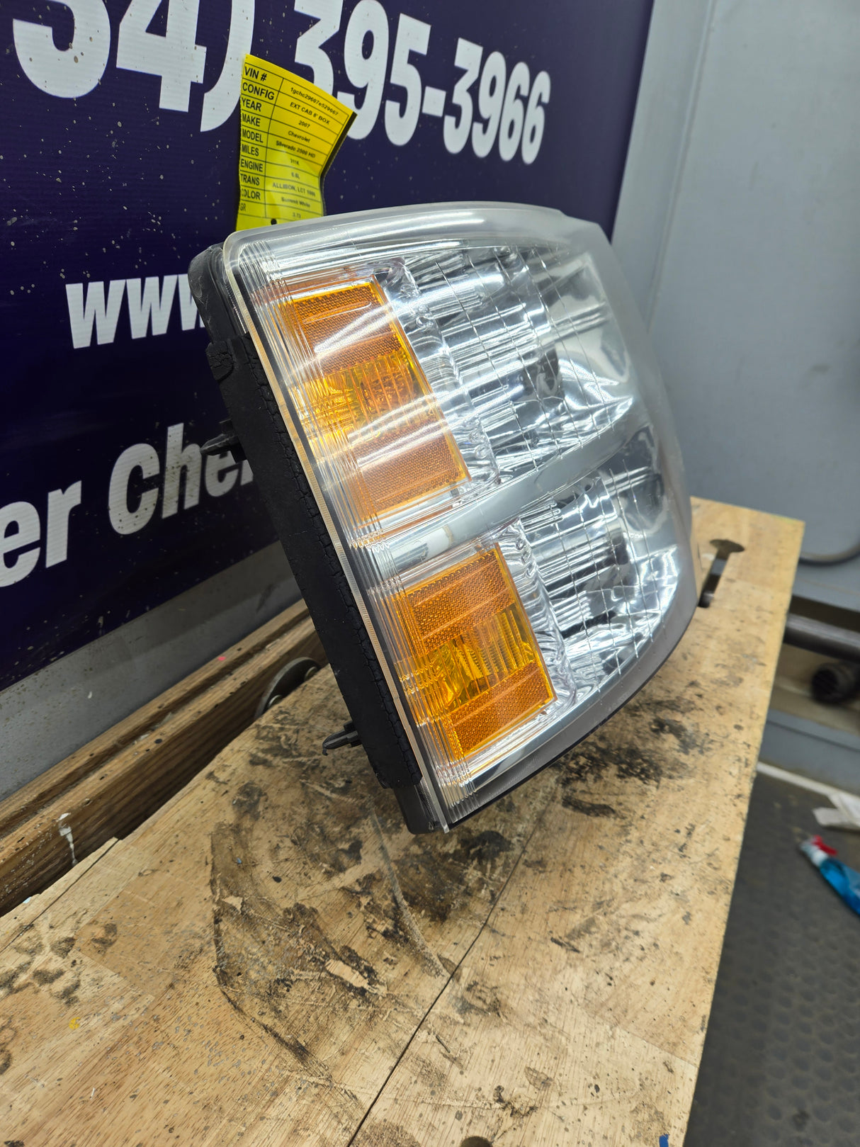 2007-2013 Chevrolet Silverado 1500 2500 3500 RH Passenger Side Halogen Headlight TYC 20-6817-00