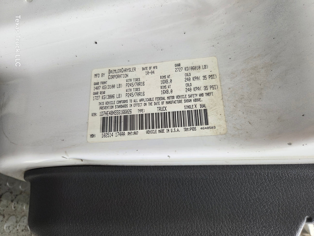 2005-2011 Dodge Dakota Driver Side LH Front Door