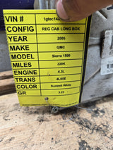 2005 GMC Sierra 1500 4.3L PCM YHZP / 12589462