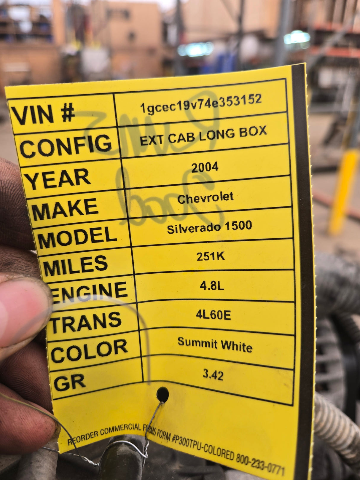 2004 Chevrolet GMC 1500 4.8L Engine LS Vortec Gas Engine Runs good