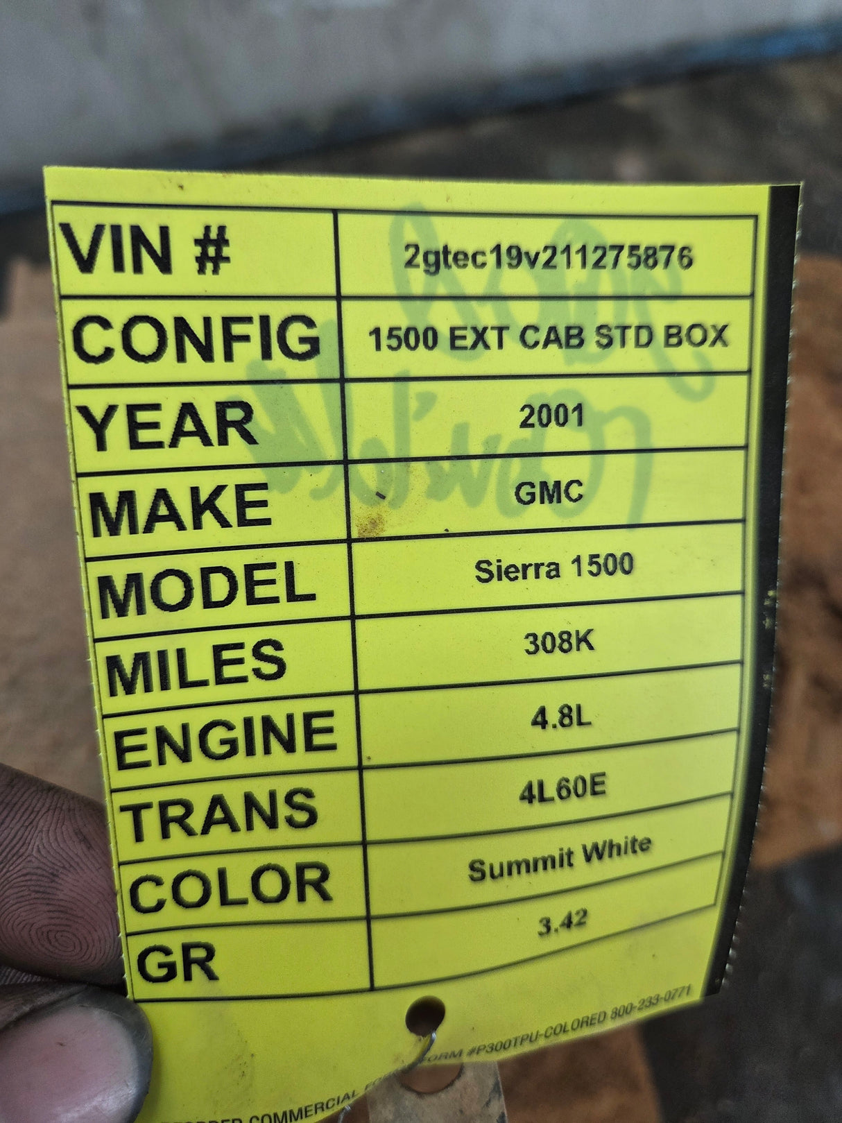 2001 Chevrolet Silverado / GMC Sierra 4L60E 2wd Transmission V8 5.3L 4.8