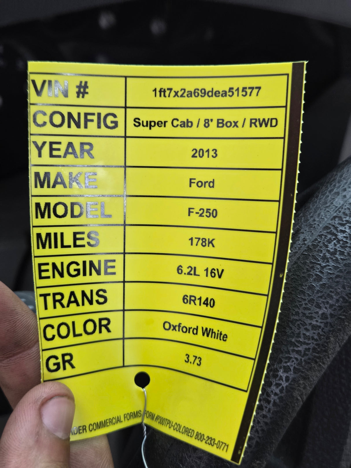 2011-2016 Ford F250 F350 F450 F550 Super Duty Extended Cab - Oxford White