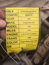 2006 Dodge Ram 3500 5.9L 24v Cummins Turbo Diesel Complete Engine Ran Great