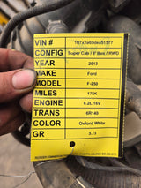 2011-2016 Ford Super Duty 6.2L V8 Gas Engine Runs Great F250 F350 F450 F550 178k miles
