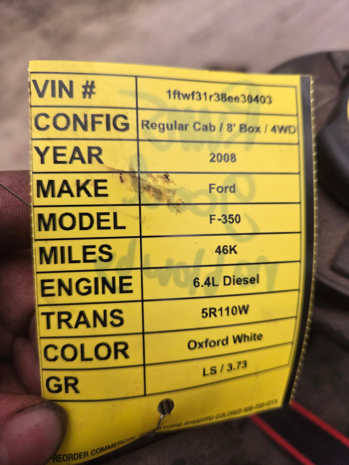 2008-2010 6.4 L Power Stroke Diesel Engine Ran Great Ford Super Duty 46k miles