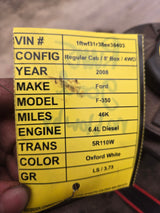2008-2010 6.4 L Power Stroke Diesel Engine Ran Great Ford Super Duty 46k miles