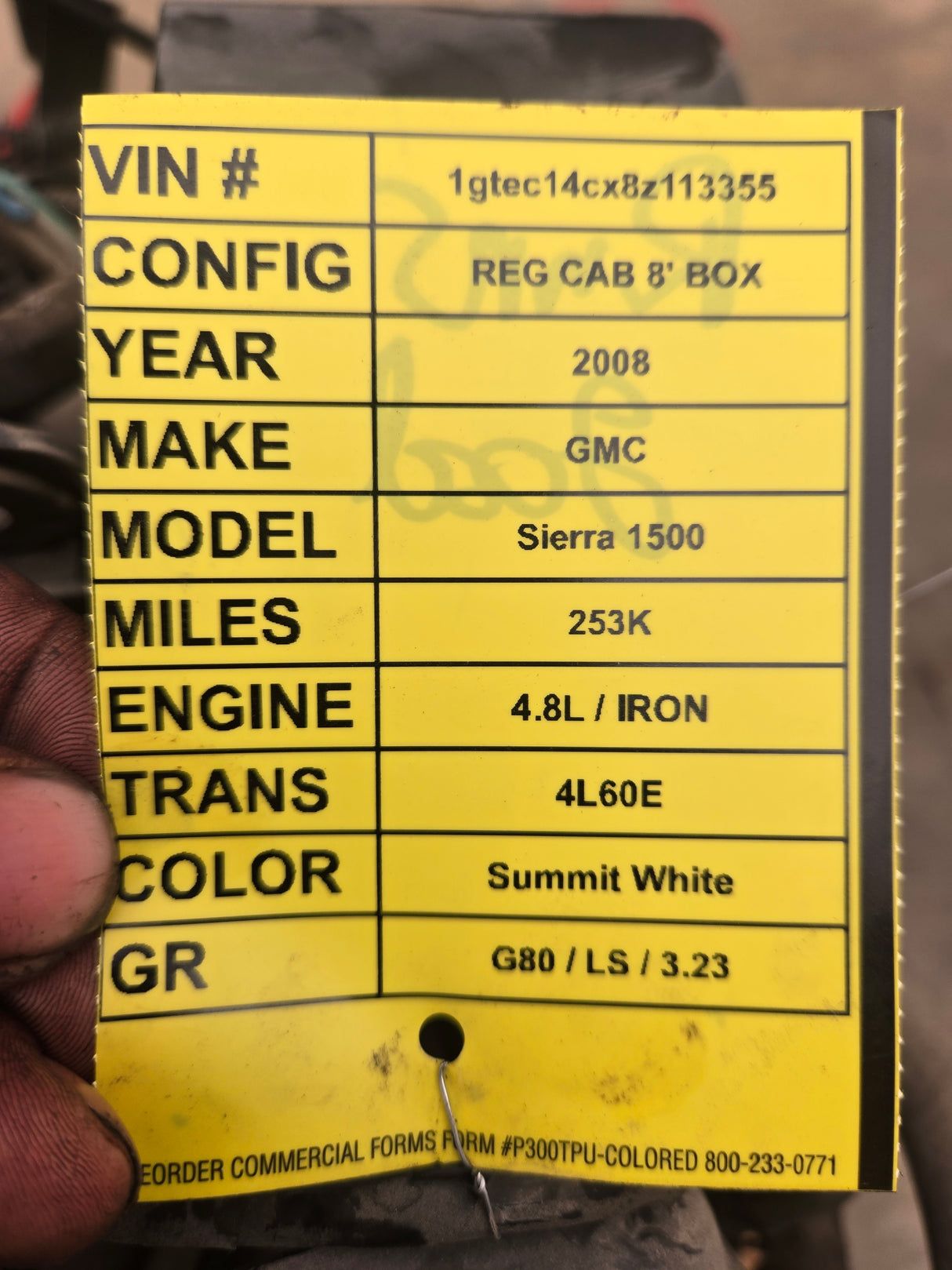 2008 Chevrolet GMC 1500 4.8L Engine LS Vortec Gas Engine 253k Miles