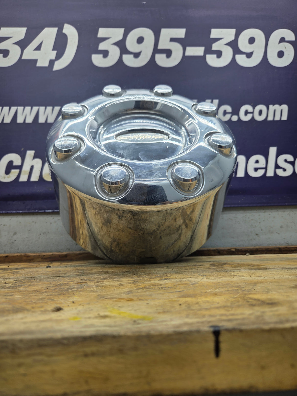 2008-2016 Ford Super Duty F350 Rear DUALLY Hub Cap Chrome Center Cap