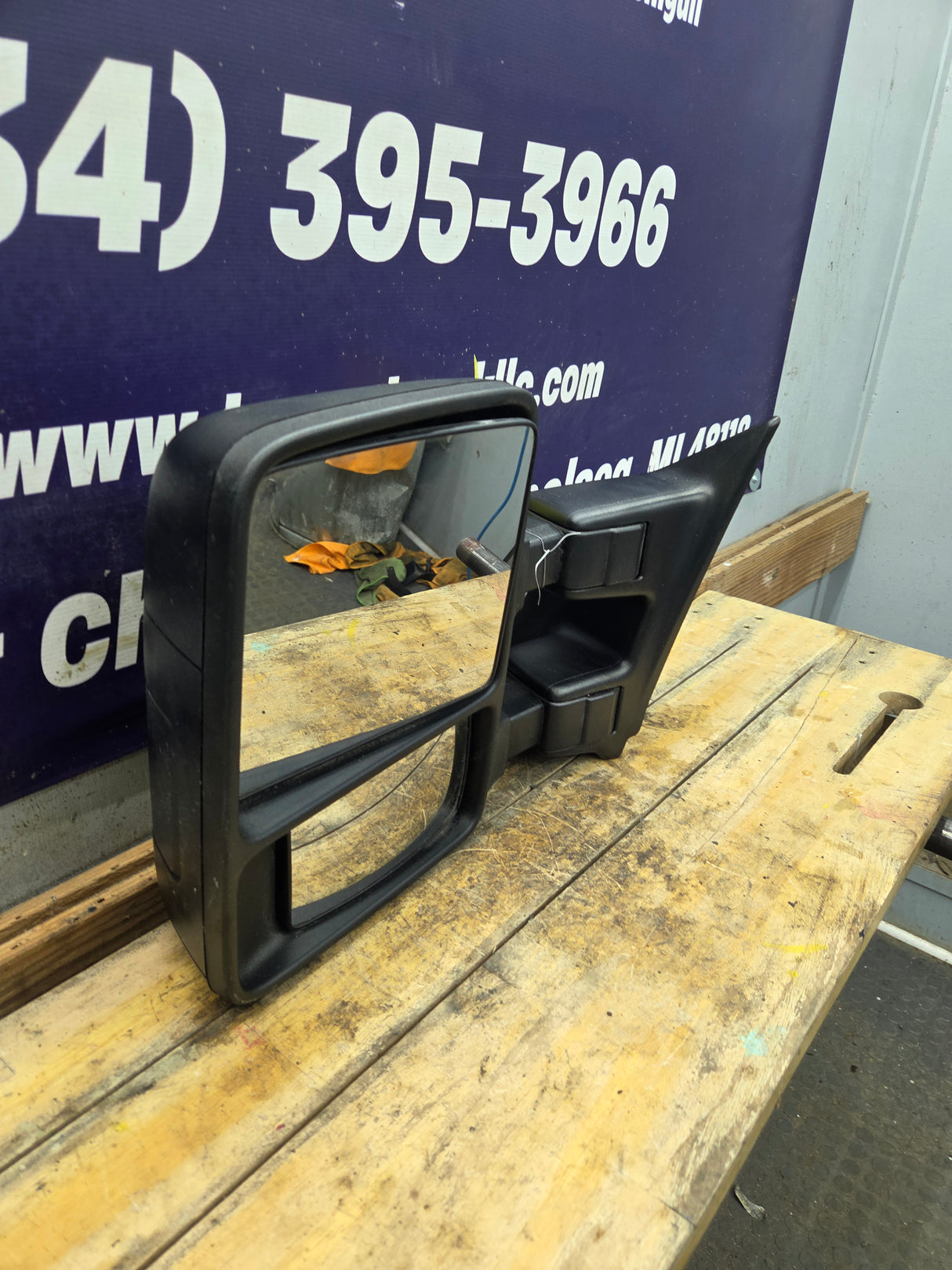 2008-2016 Ford Super Duty F250 F350 F450 F550 LH Driver Side Manual Towing Mirror OEM